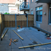 Terrace before construction of a rooftop deck